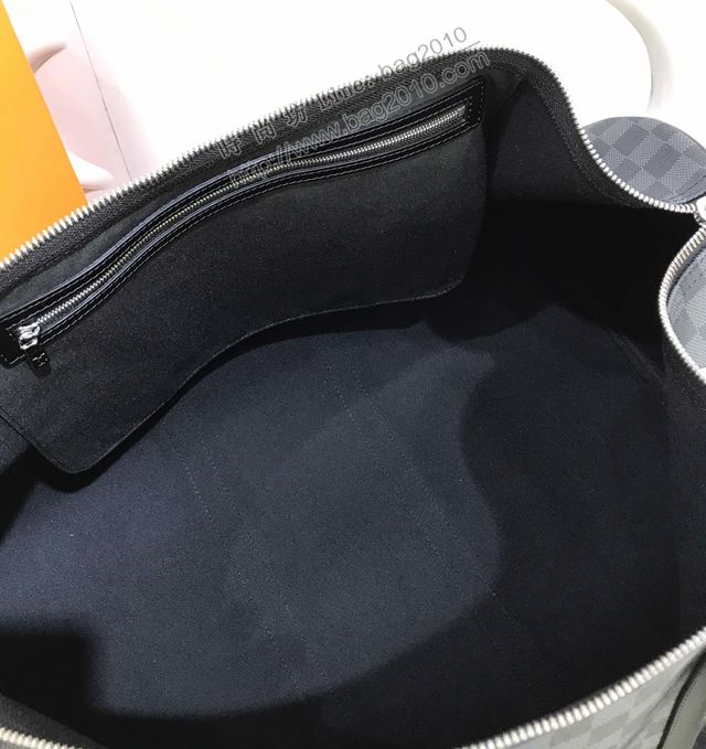 LV包 lv新款旅行袋 N56149鯊魚 KEEPALL 55旅行袋 LV棋盤格大號手提袋  ydh3435
